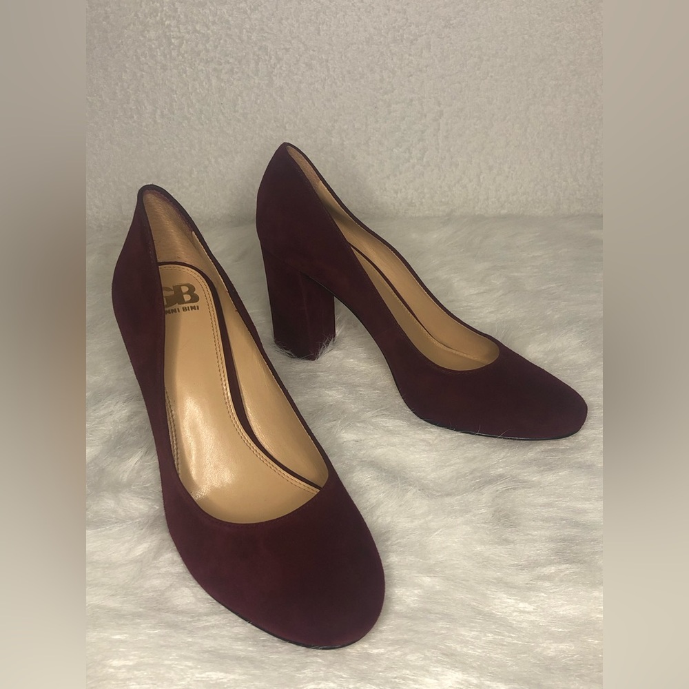 Gianni Bernini burgundy heels